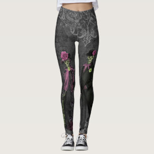 Halloween skelettpar leggings
