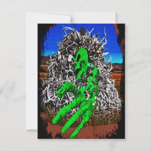 Halloween skelettstumlare 3D finger Vykort