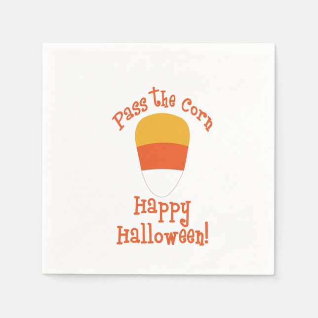 Halloween Skicka Majskornet Pappersservett (Framsidan)