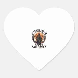 Halloween-skjorta med spöklik herrgårdskonst_1 hjärtformat klistermärke
