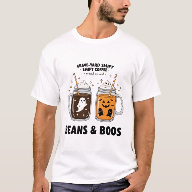 halloween-skjorta, söt spökt-shirt, konstig hallsk t shirt (Framsida)