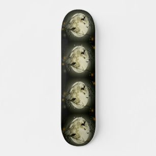 Halloween-skog, Fladdermöss, liggande Mini Skateboard Bräda 18,5 Cm
