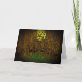Halloween-skog Helgkort