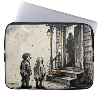 Halloween-skräck eller godis laptop fodral