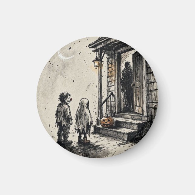 Halloween-skräck eller godis magnet (Framsidan)