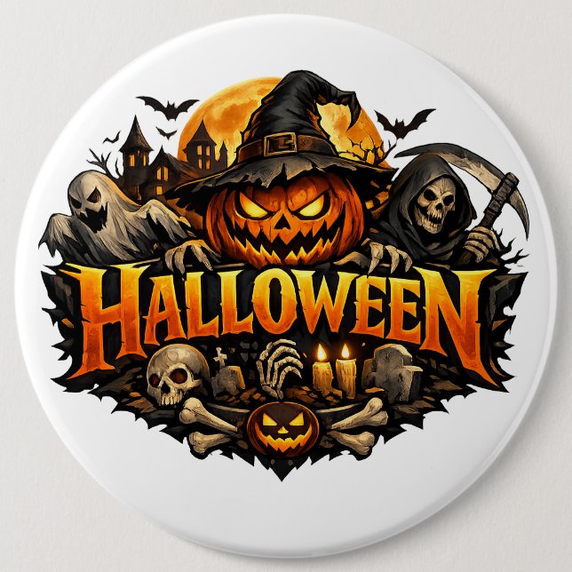 Halloween-skräck Knapp (Framsida)
