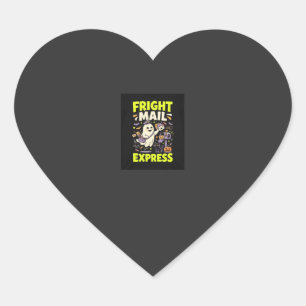 Halloween Skräck Mail Express Hjärtformat Klistermärke