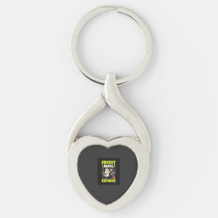 Halloween Skräck Mail Express Twisted Heart Silverfärgad Nyckelring
