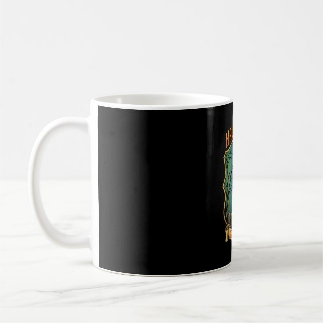 Halloween Skräck Natt Spökhus Häxa Full Månad Kaffemugg (Vänster)