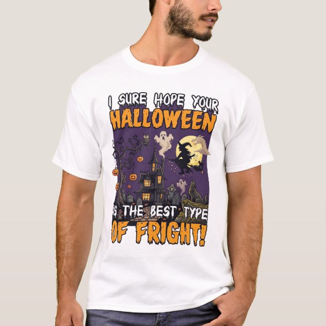 Halloween Skräck Spökhus Häxa Spöke_1 T Shirt (Framsida)