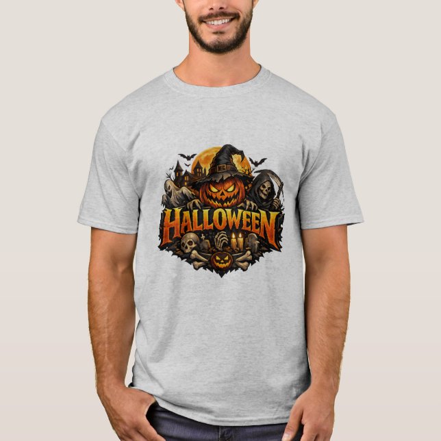 Halloween-skräck T Shirt (Framsida)