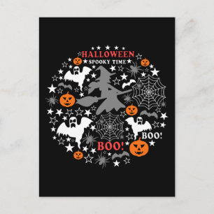 Halloween Skräck Tid Vykort
