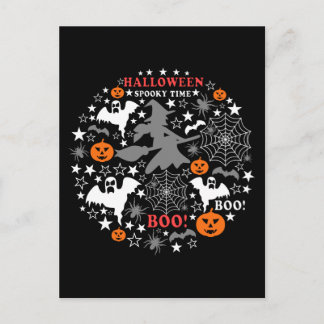 Halloween Skräck Tid Vykort