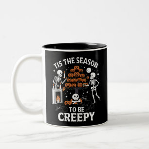 Halloween Skräck Tis The Season To Be Creepy Två-Tonad Mugg