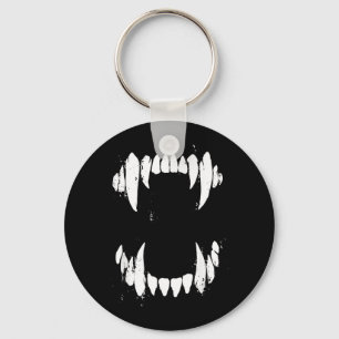 Halloween Skräck Varg Hund Vampyr Monster Tänder Nyckelring
