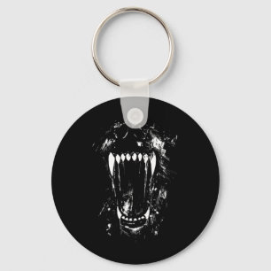 Halloween Skräck Varg Hund Vampyr Monster Tänder Nyckelring