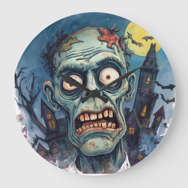 Halloween,Skräck, Zombie, De Odödas Midnatt Stor Klocka (Framsida)