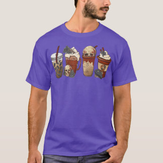 Halloween-skräckfall Fall Coffee Pumpkin Spice Lat T Shirt