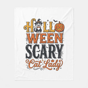 Halloween Skräckig Kattdam Vintage Katt Tröja Desi Fleecefilt