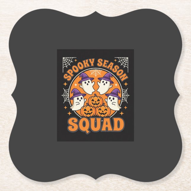 Halloween Skräckig Säsong Squad Spökpumpa Design Underlägg Papper (Framsida)