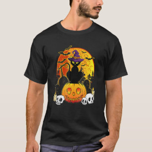 Halloween Skräckig Svart Katt Halloween Dräkt T Shirt