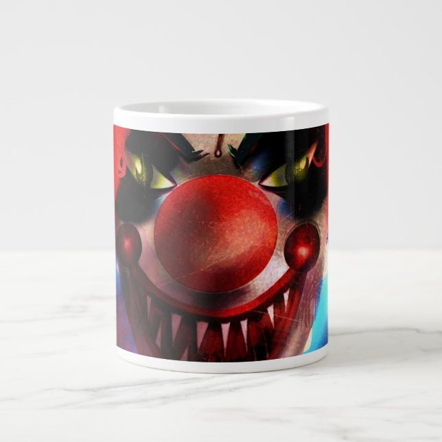 Halloween Skräckläsklig Clown Personlig Jumbo Mugg (Framsidan)