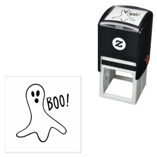 Halloween Skräcklig Spök Självbläckande Gummistämp Självfärgande Stämpel