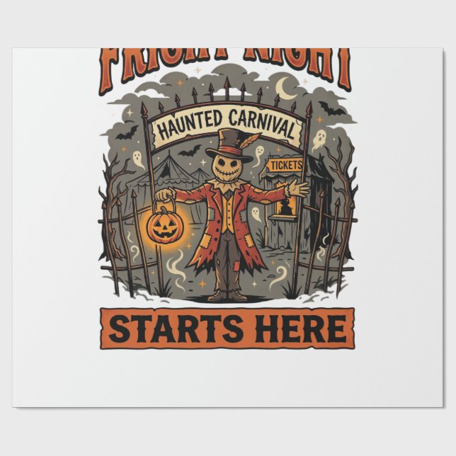 Halloween skräcknatt festival presentpapper (Platt)
