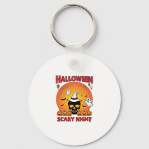 Halloween Skräcknatt Skalle Häxa Hatt Pumpa Spöke Nyckelring