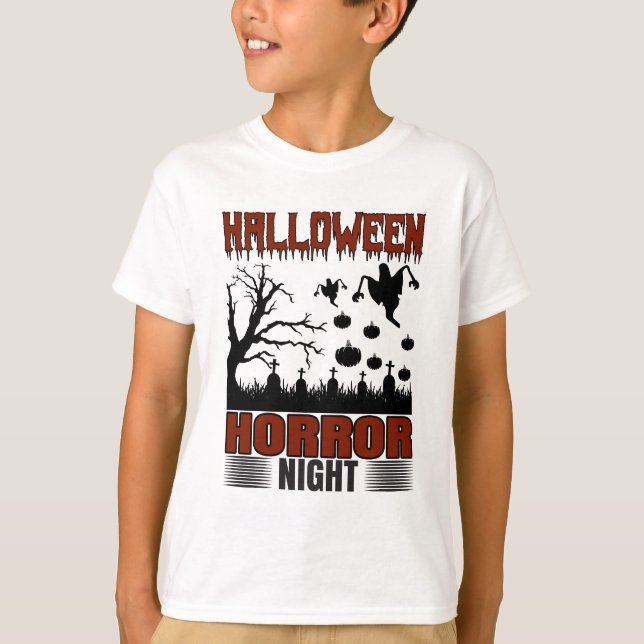 Halloween-skräcknatten T Shirt (Framsida)