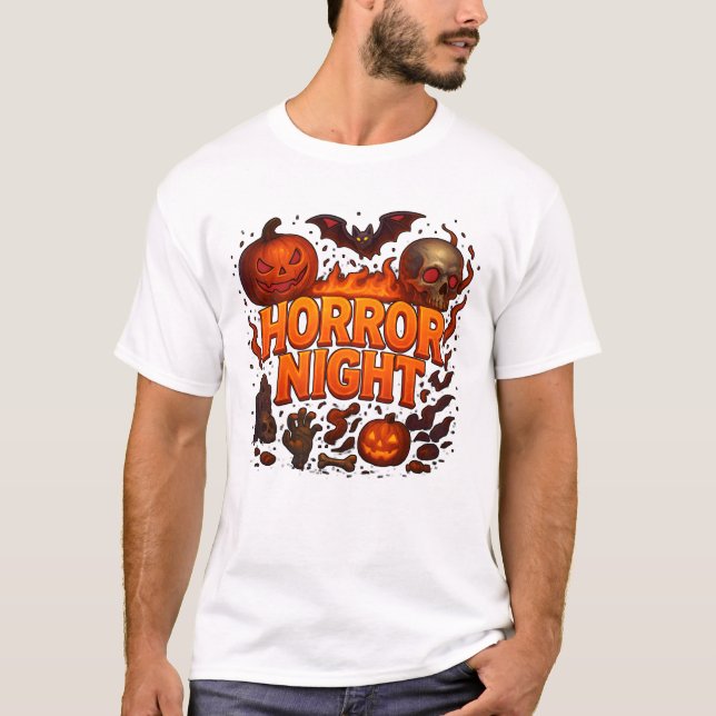 Halloween-skräcknattens brandkläder, Coola T Shirt (Framsida)
