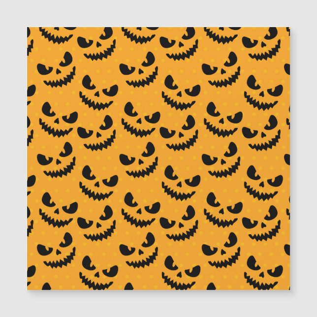 Halloween: skrämmande ansikte, vintage stil. (Framsida)