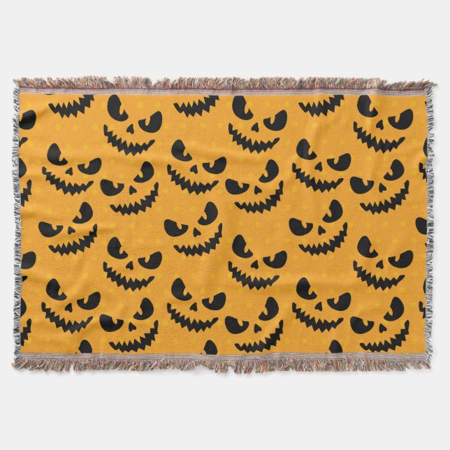 Halloween: skrämmande ansikte, vintage stil. filt (Framsidan)