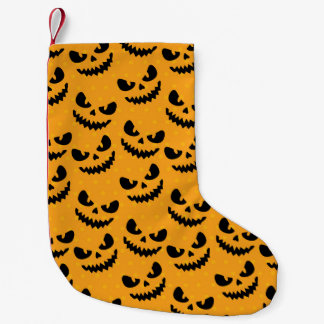 Halloween: skrämmande ansikte, vintage stil. liten julstrumpa