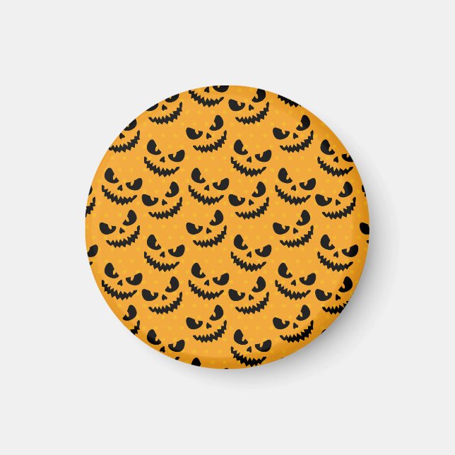 Halloween: skrämmande ansikte, vintage stil. magnet (Framsidan)