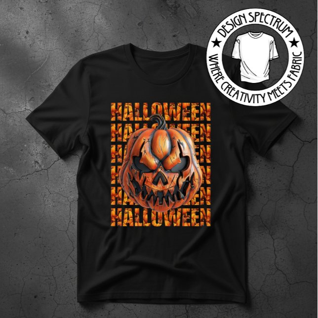 Halloween skrämmande pumpa  t shirt (Skapare uppladdad)