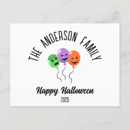 Halloween skrämmande pumpaballonger med personligt helg vykort