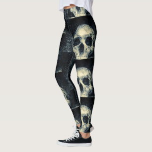 Halloween skrämmande skalle leggings