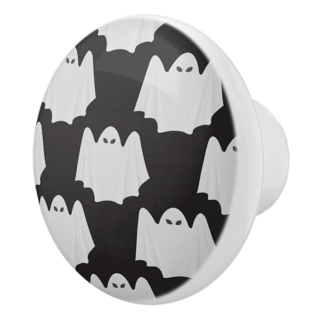 Halloween, skrämmande spöke, bus eller godis, Bu Knopp (Höger)