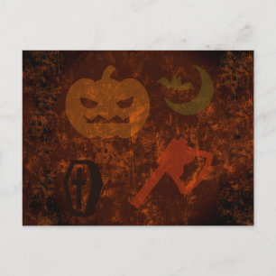 Halloween Skrämmer på Eerie Background Vykort