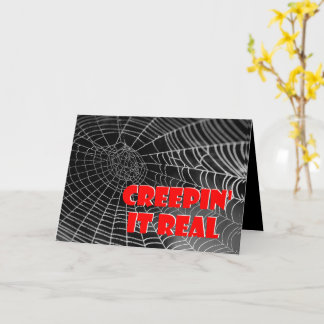 Halloween skrämmer verkligen spindelnät kort