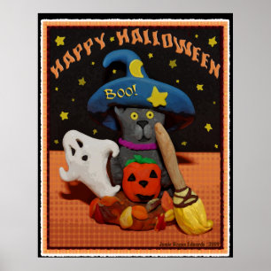 Halloween-Skrämt konsthantverk Poster