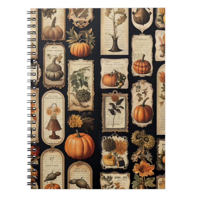 Halloween Skrapptaggar Hösten Anteckningsbok (Framsidan)