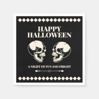 Halloween Skrattande Döskallar Kul och Rädsla Pappersservett