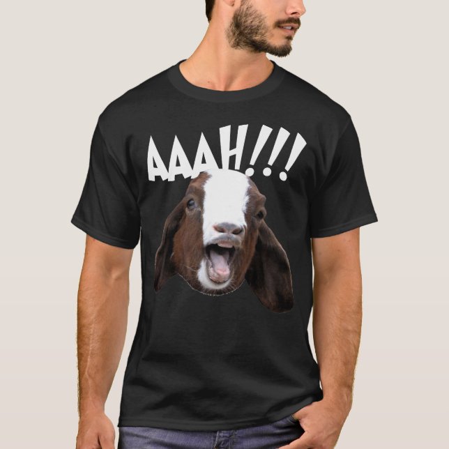 Halloween skriker Goat AAH!! - Funn T Shirt (Framsida)