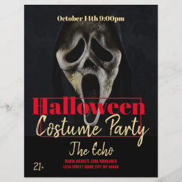 Halloween Skriker Skräck Kostym Fest Event Flyer