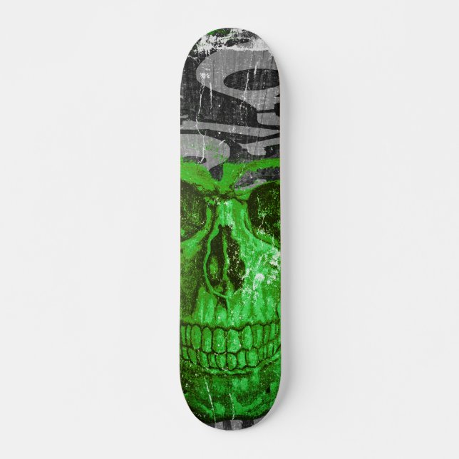 Halloween Skull #2 Mini Skateboard Bräda 18,5 Cm (Framsida)