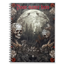 Halloween Skull-anteckningsbok