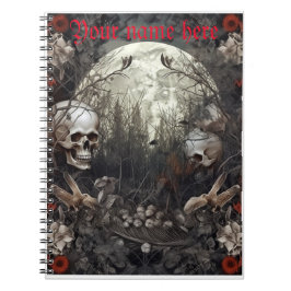 Halloween Skull-anteckningsbok Anteckningsbok