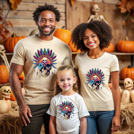 Halloween skull, beauty in the darkness of life t shirt